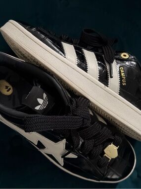 ADIDAS ORIGINALS x Bape Campus 00s Men 11 in Core Black/Off White/Gold Metallic